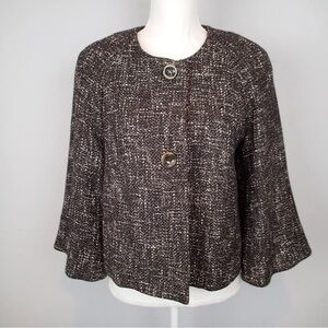 Vintage Jones New York Suit-Jacket size PM SKIRT size 2P. Brown tweed. New